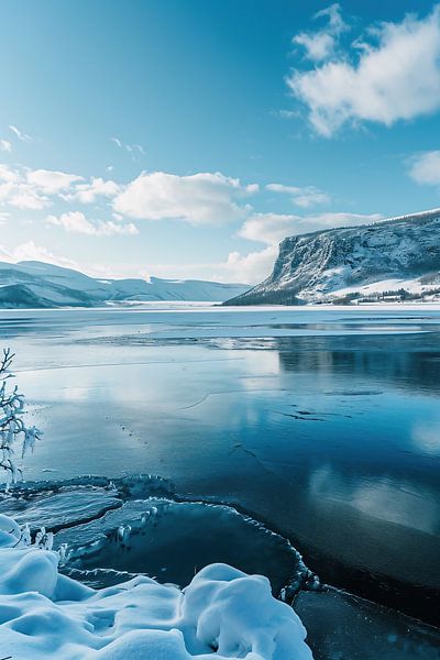 Grönlands Küste im Winter von fernlichtsicht