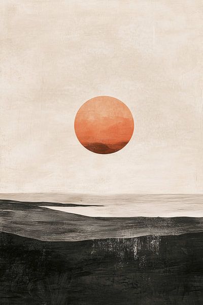 Soleil abstrait sur un paysage par Imperial Art House