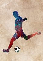 Football player sport art #football #soccer