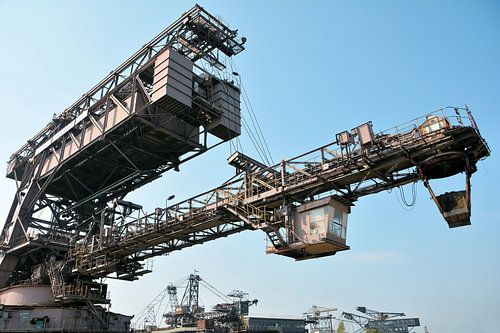 Voormalige kolengraafmachine in de voormalige openluchtmijn Golpa-Nord bij Gräfenhainichen