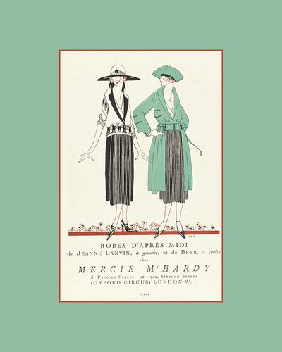 Mercie McHardy | Art Deco Fashion Print | Historische mode tijdschrift | Modern en minimal touch van NOONY