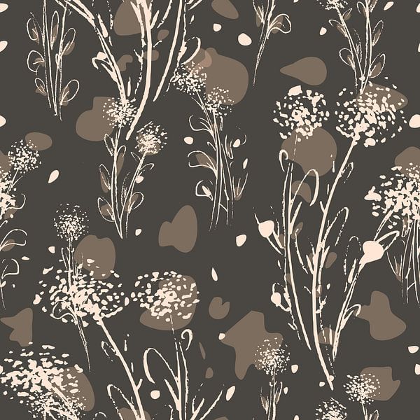 Japandi artwork - Kunstwerk met aardse tinten van Emiel de Lange