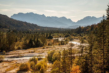Autumn colours in the Karwendel mountains on the border with Germany