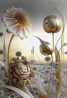 Goldene und silberne Winterblumen 1