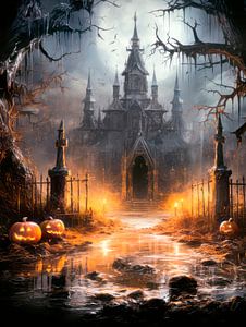 HALLOWEEN ART Mysterieus kasteel van Melanie Viola