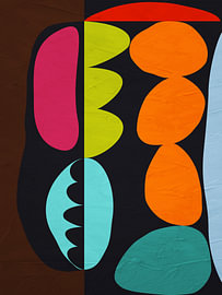 Moderne minimalistische, organische und geometrische abstrakte Kunst in Erdtönen. von Online Arts