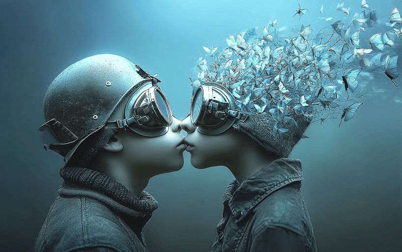 The Kiss of Butterflies and Thoughts by KRAB Obscura