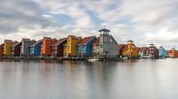Een foto van de iconische Reitdiephaven in Groningen