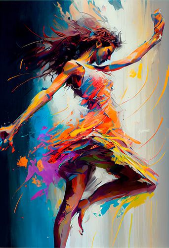 A colourful dancer who dances with passion by Maarten Knops