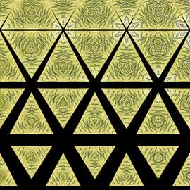 un fond géométrique abstrait et coloré sur Ariadna de Raadt-Goldberg