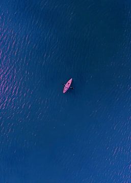 Pink Boats In The Middle Of The Sea by Gapran Art