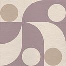 Moderne abstracte minimalistische kunst met geometrische vormen in beige, roze en wit van Dina Dankers thumbnail