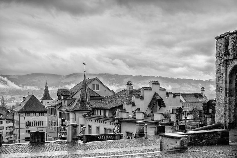 Regen in Rapperswil(Zwitserland) van Don Fonzarelli