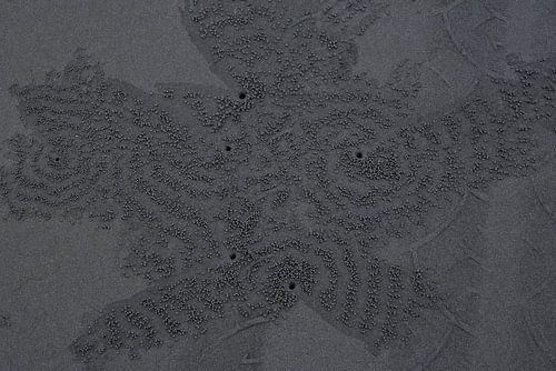 Motifs de sable sur la plage de Bali