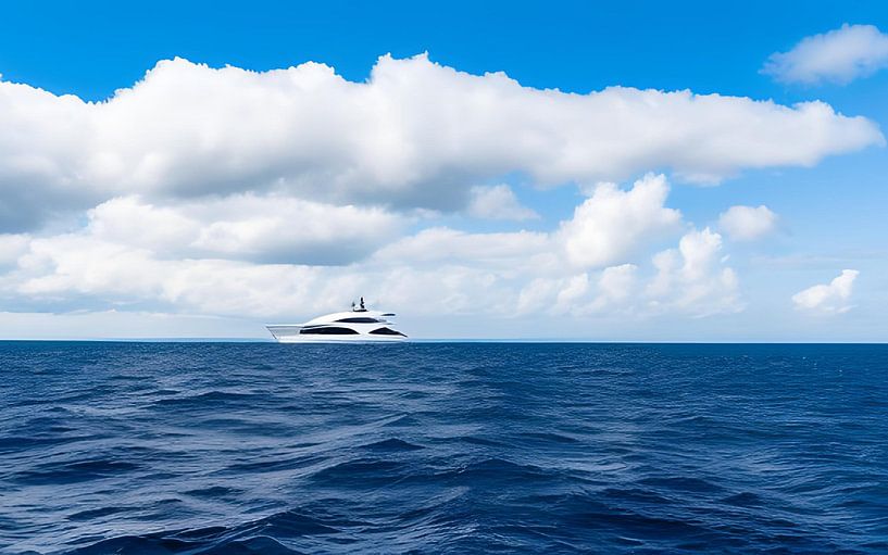 Nobel ship on the ocean by Heike Hultsch