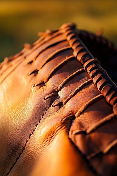 Leather craft close-up by Poster Art Shop