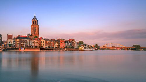 Deventer on the river IJssel in evening light by Henk Meijer Photography