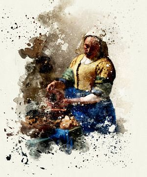 The Milkmaid - Vermeer by zippora wiese