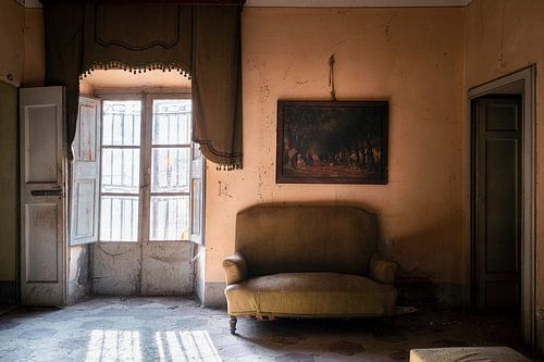 Salle atmosphérique abandonnée.
