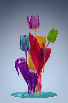 Tulips full colour III by Klaartje Majoor
