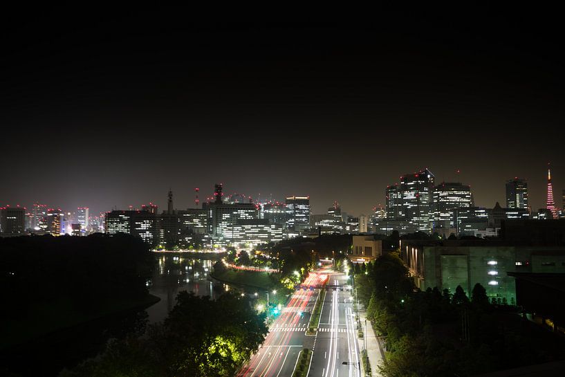 Tokyo skyline at night by Marcel Alsemgeest