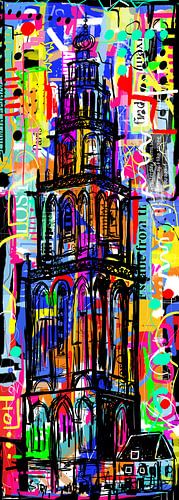 Martinitoren Groningen graffiti