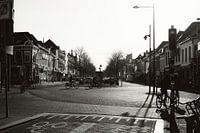 Straßenkreuzung Nieuwe Haagdijk - Schwarz-Weiß-Foto in Breda