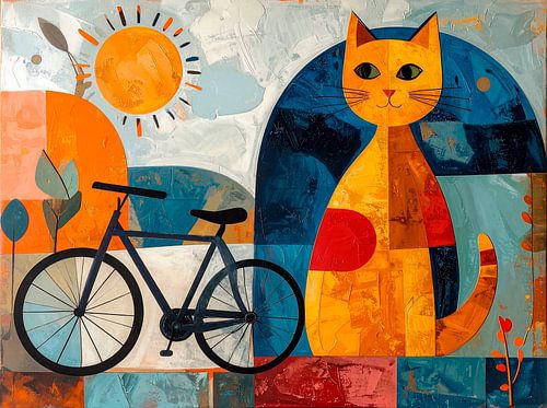Cat and bicycle
