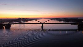 Merwedebrug Gorinchem bij Zonsopkomst – Wanddecoratie van PEEQ.