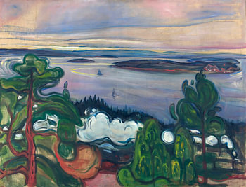 Der Zug raucht, Edvard Munch