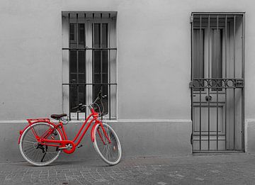 Fiets aan de muur van Jacob Bremer