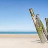 Groynes on the beach of the Opal Coast by Claire van Dun
