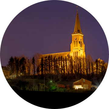 De Sint-Martinuskerk in Vijlen bij nacht van John Kreukniet