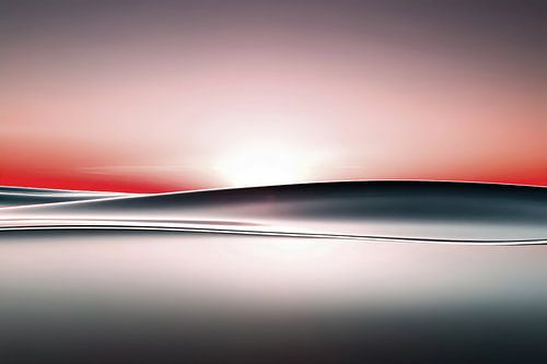 Coucher de soleil sur la mer abstraite-01 sur Rautenberg Digital Art Maritim