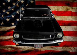 Ford Mustang 1 met Amerikaanse vlag van aRi F. Huber