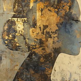 Fading into Golden Blue by Wonderful Art
