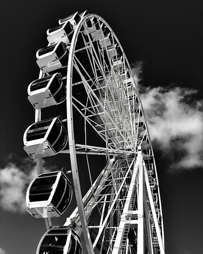 Ferris wheel reaching the sky