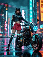 cyberpunk nacht stad