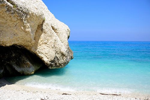 Het uiterste puntje van Myrtos Beach