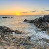 Sunset on the rugged west coast of Lanzarote by Michael Valjak