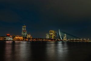 Rotterdam Skyline Erasmusbrücke und Noordereiland