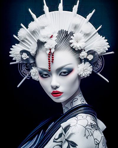 Witte bloemen, rode determinatie