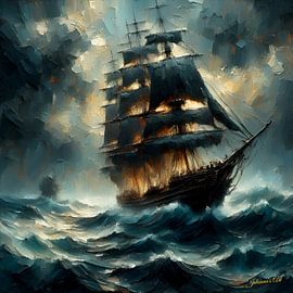 Sailing Through History 2 by Johannas Art Creations