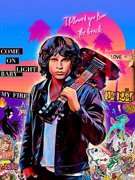 Jim Morrison THE DOORS POP ART kunst van heroesberlin Wall Art NeoPO van Julieduke