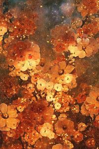 Pluie de fleurs en or