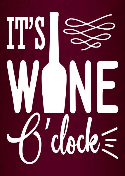 Het is tijd voor wijn! Grape Juice Lover Grappig Geschenk | Geweldige Muur Decoratie van Millennial Prints