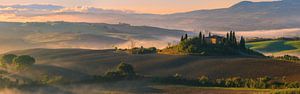 Sonnenaufgang am Podere Belvedere, Toskana, Italien