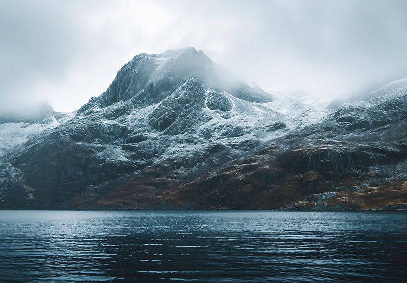 Berglandschap in de winter van fernlichtsicht