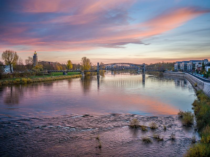 Magdeburg - Blick auf Elbe und Hubbrücke von t.ART