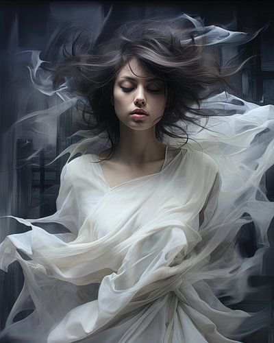 Vrouw met donker haar